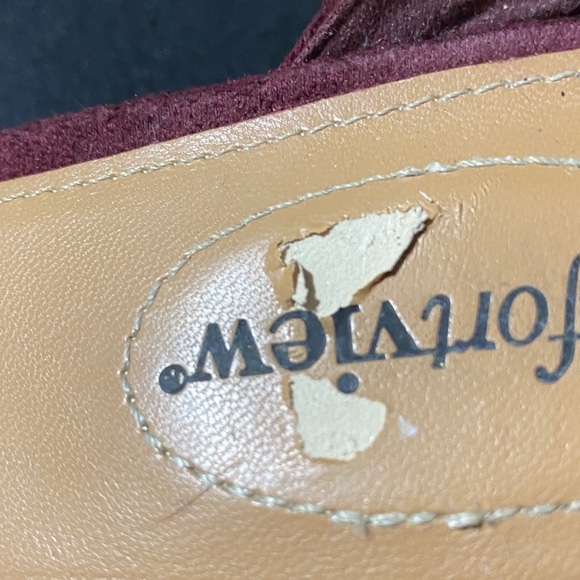 Comfortview Aurelia Women's Deep‎ Wine Flats Size 12W ankle strap wedge heel - Picture 6 of 13